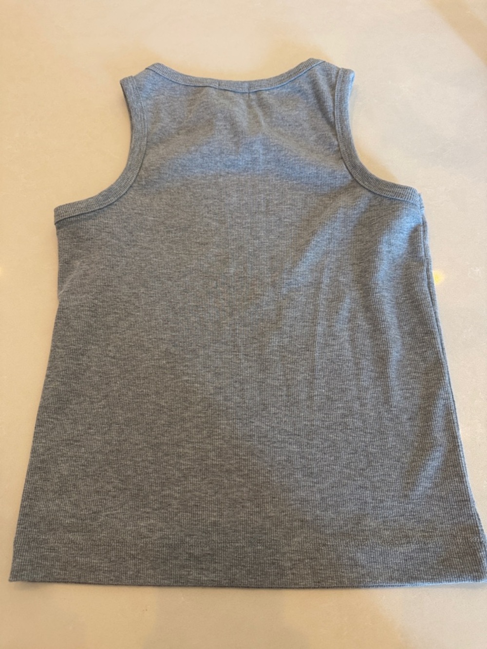 Studio Heather Gray Ribbed Tank - Picture 4 of 4